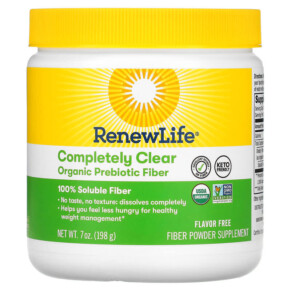 Renew Life Completely Clear Organic Prebiotic Fiber 7 oz (198 g) 631257121301