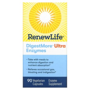 Renew Life DigestMore Ultra Enzymes 90 Vegetarian Capsules 631257120700