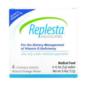 Replesta Vitamin D-3 Cholecalciferol Natural Orange 50.000 IU 4 Chewable Wafers 602359460100