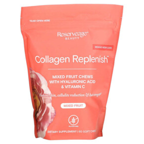 Reserveage Nutrition Collagen Replenish Chews Mixed Fruit 60 Soft Chews 859569002488
