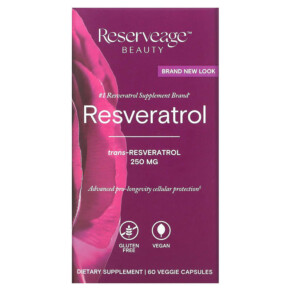 Reserveage Nutrition Resveratrol 250 mg 60 Veggie Capsules 094922978622