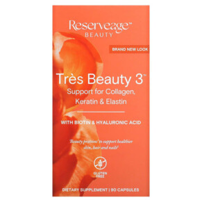 Reserveage Nutrition Tres Beauty 3 with Biotin & Hyaluronic Acid 90 Capsules 859569002877