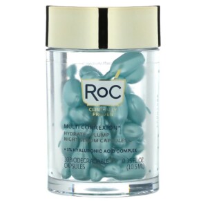 RoC Multi Correxion Hydrate + Plump Night Serum Capsules Fragrance-Free 30 Biodegradable Capsules 840103210346