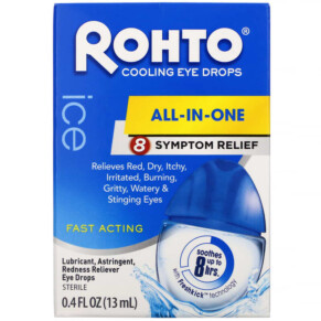Rohto Cooling Eye Drops Ice All-In-One 0.4 fl oz (13 ml) 310742010862
