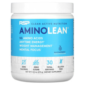 RSP Nutrition AminoLean Blue Raspberry 9.52 oz (270 g) 858491007370