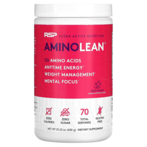RSP Nutrition AminoLean Fruit Punch 22.22 oz (630 g) 854446006818