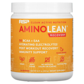 RSP Nutrition AminoLean Recovery Blood Orange 8.91 oz (253 g) 850019469561