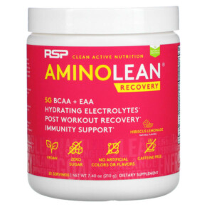 RSP Nutrition AminoLean Recovery Hibiscus Lemonade 7.40 oz (210 g) 850019469462