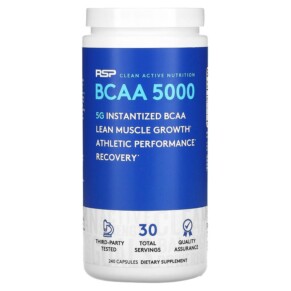 RSP Nutrition BCAA 5000 Instantized BCAA 240 Capsules 858491007257