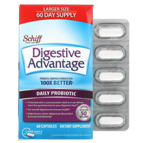 Schiff Digestive Advantage Daily Probiotic 60 Capsules 020525962621