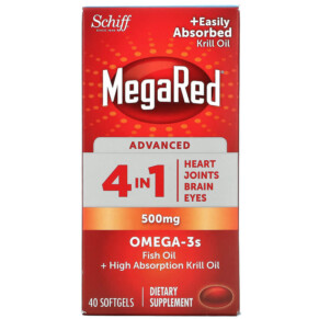 Schiff MegaRed Advanced 4 In 1 Omega-3s 500 mg 40 Softgels 020525981615