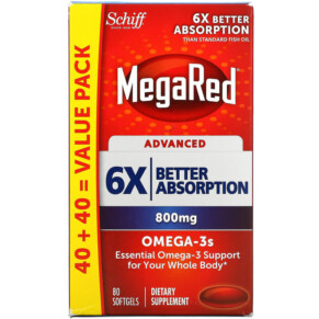 Schiff MegaRed Advanced 800 mg 80 Softgels 020525974136