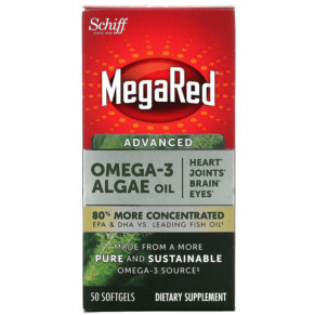 Schiff MegaRed Advanced Omega-3 Algae Oil 50 Softgels 020525104472
