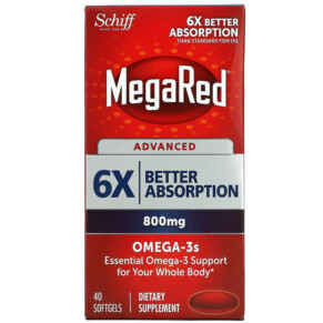 Schiff MegaRed Advanced Omega-3s 800 mg 40 Softgels 020525974129