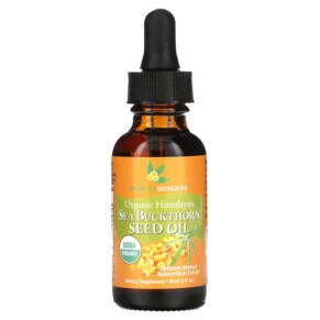 SeaBuckWonders Organic Himalayan Sea Buckthorn Seed Oil 1 fl oz (30 ml) 674756780075