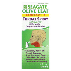 Seagate Olive Leaf Throat Spray Unflavored 1 fl oz (30 ml) 019277000392