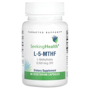Seeking Health L-5-MTHF L-Methylfolate 8.500 mcg DFE 60 Vegetarian Capsules 810007521794