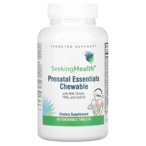 Seeking Health Prenatal Essentials Chewable with Milk Thistle TMG and CoQ10 60 Chewable Tablets 810007520834