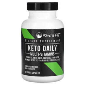 Sierra Fit Keto Daily Multi-Vitamins with Green Tea 90 Veggie Capsules 898220016365