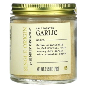Simply Organic Single Origin Californian Garlic 2.79 oz (79 g) 089836198341
