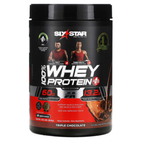 Six Star Elite Series 100% Whey Protein Plus Triple Chocolate 1.82 lbs (826 g) 631656716726