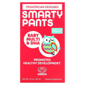 SmartyPants Baby Multi & DHA Ages 6-24 Months 1 fl oz (30 ml) 817053022299
