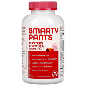 SmartyPants Masters Formula Women 50+ Blueberry Orange Creme and Strawberry Banana 120 Gummies 817053020615