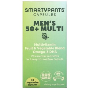 SmartyPants Men's 50+ Multi 30 Vegetarian Capsules 817053023241