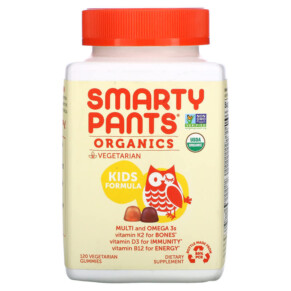 SmartyPants Organics Kids Formula Cherry and Mixed Berry 120 Vegetarian Gummies 817053020790