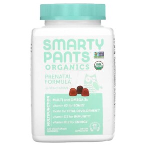 SmartyPants Organics Prenatal Formula Grape Blueberry and Mixed Berry 120 Vegetarian Gummies 817053020806