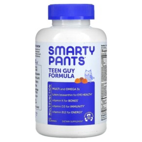 SmartyPants Teen Guy Formula Lemon Lime Cherry and Orange 120 Gummies 817053020677