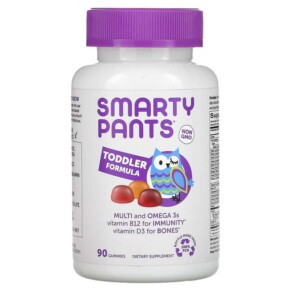 SmartyPants Toddler Formula Multi and Omega 3s Grape Orange and Blueberry 90 Gummies 817053021124