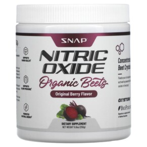 Snap Supplements Nitric Oxide Organic Beets Original Berry 8.8 oz (250 g) 850039253010