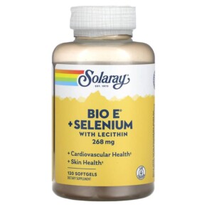 Solaray Bio E + Selenium with Lecithin 134 mg 120 Softgels 076280041699