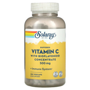 Solaray Buffered Vitamin C with Bioflavonoid Concentrate 500 mg 250 VegCaps 076280044218