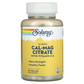 Solaray Cal-Mag Citrate with Vitamin D-2 2:1 Ratio 90 VegCaps 076280045260
