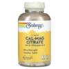 Solaray Cal-Mag Citrate with Vitamin D2 2:1 Ratio 360 VegCaps 076280131758