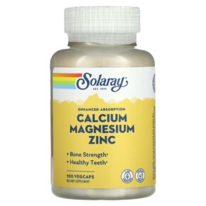 Solaray Calcium Magnesium Zinc 100 VegCaps 076280045604