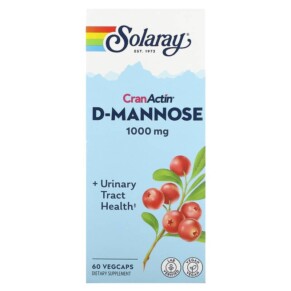 Solaray CranActin D-Mannose Urinary Tract Health 1.000 mg 60 VegCaps 076280117776