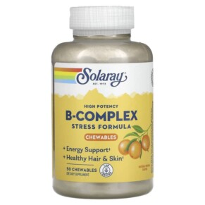 Solaray High Potency B-Complex Natural Orange 50 Chewables 076280406207