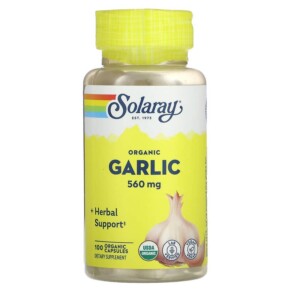 Solaray Organic Garlic 560 mg 100 Organic Capsules 076280192858