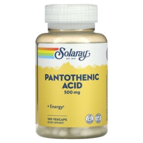 Solaray Pantothenic Acid 500 mg 100 VegCaps 076280043808