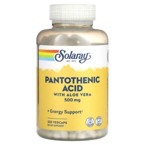 Solaray Pantothenic Acid with Aloe Vera 500 mg 250 VegCaps 076280043815