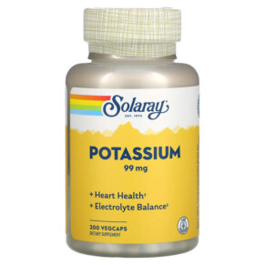 Solaray Potassium 99 mg 200 VegCaps 076280046717