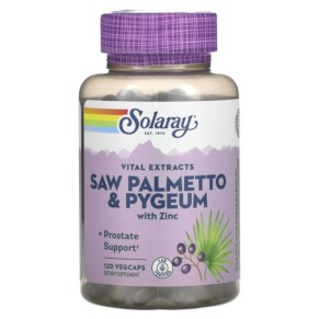 Solaray Saw Palmetto & Pygeum with Zinc 120 VegCaps 076280037685