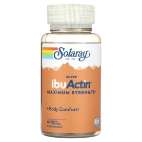 Solaray Super IbuActin Maximum Strength 60 Liquid VegCaps 076280761382