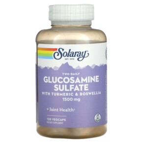 Solaray Two Daily Glucosamine Sulfate with Turmeric & Boswellia 1.500 mg 120 VegCaps 076280081527