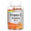 Solaray Vitamin C Gummies Natural Orange 125 mg 60 Gummies 076280834208