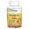 Solaray Vitamin D3 Gummies Natural Peach Mango & Strawberry 25 mcg 60 Gummies 076280672299