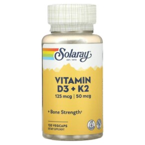 Solaray Vitamin D3 + K2 120 VegCaps 076280574456